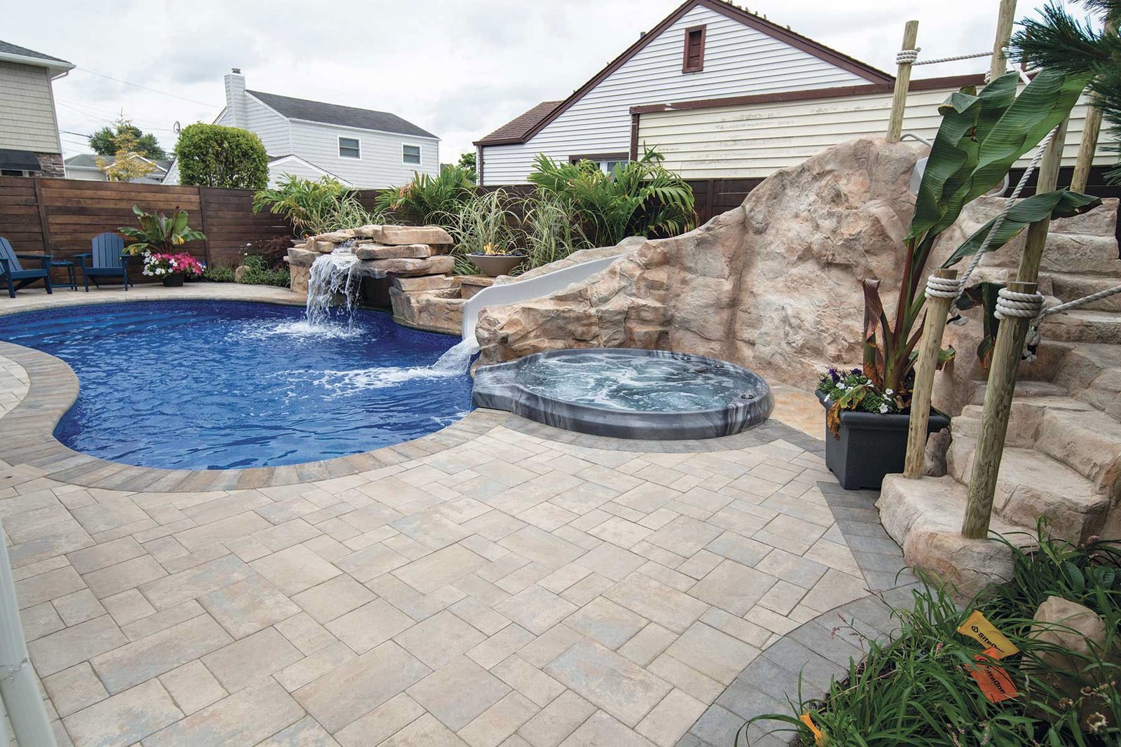 Paver pool deck