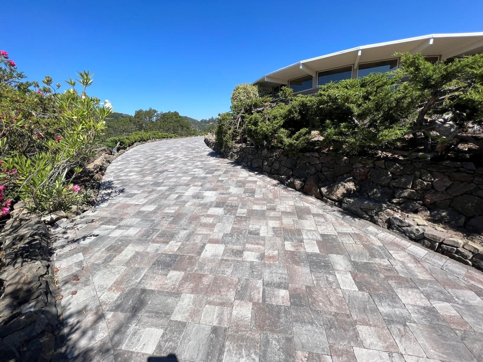 Paver driveway installation — Souza & Son's Inc